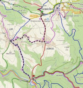 trasa Dobrosov-Peklo na kole